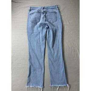 Vineyard Vines High Rise Straight Crop Jeans Light Wash Frayed Hem Womens 28